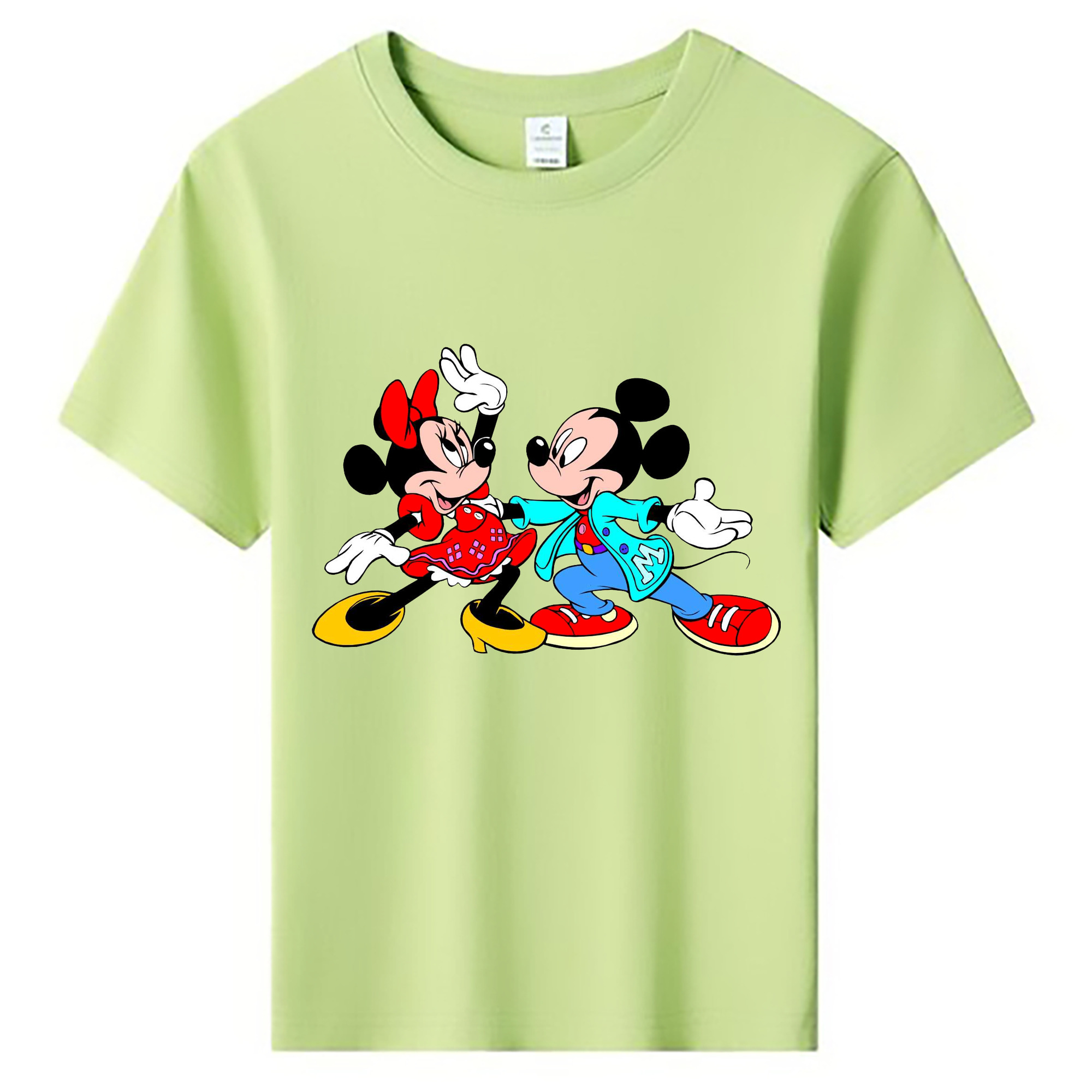 ミッキーマウス Mickey Mouse 綿100％キッズTシャツ（フロントプリント）